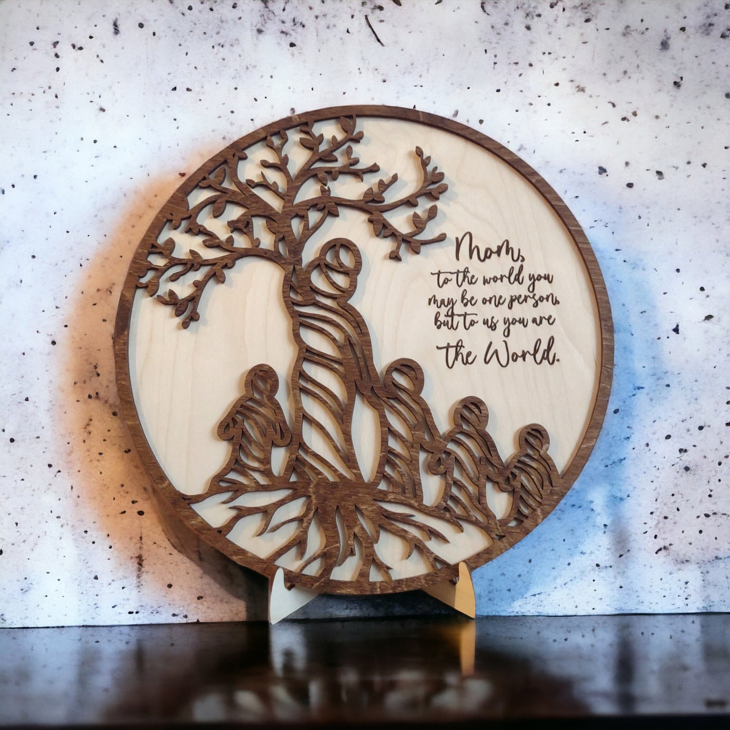 Cute Christmas gift for mom, Personalized Family Tree Sign with kids, memorable keepsake idea, tree of life decor for Grandma, grandkids