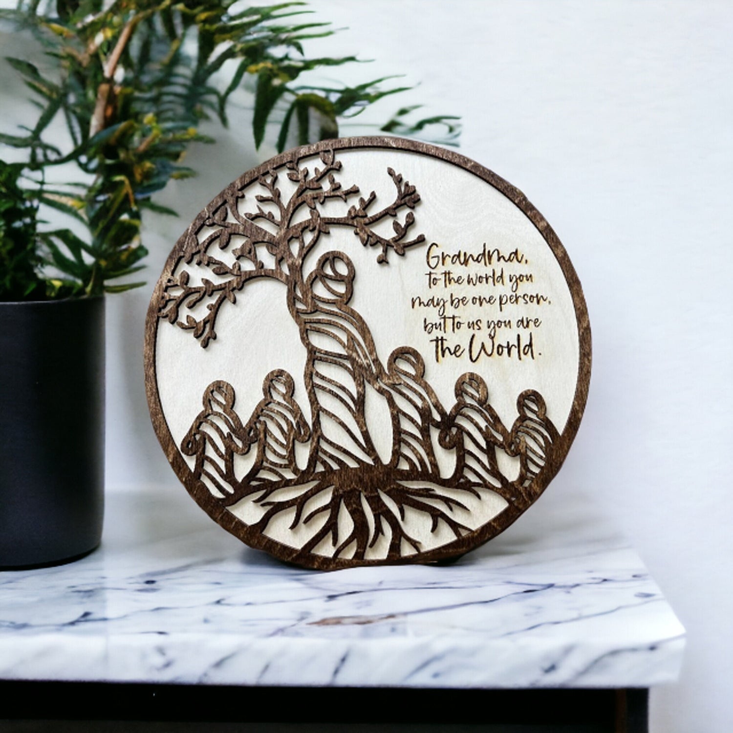 Cute Christmas gift for mom, Personalized Family Tree Sign with kids, memorable keepsake idea, tree of life decor for Grandma, grandkids