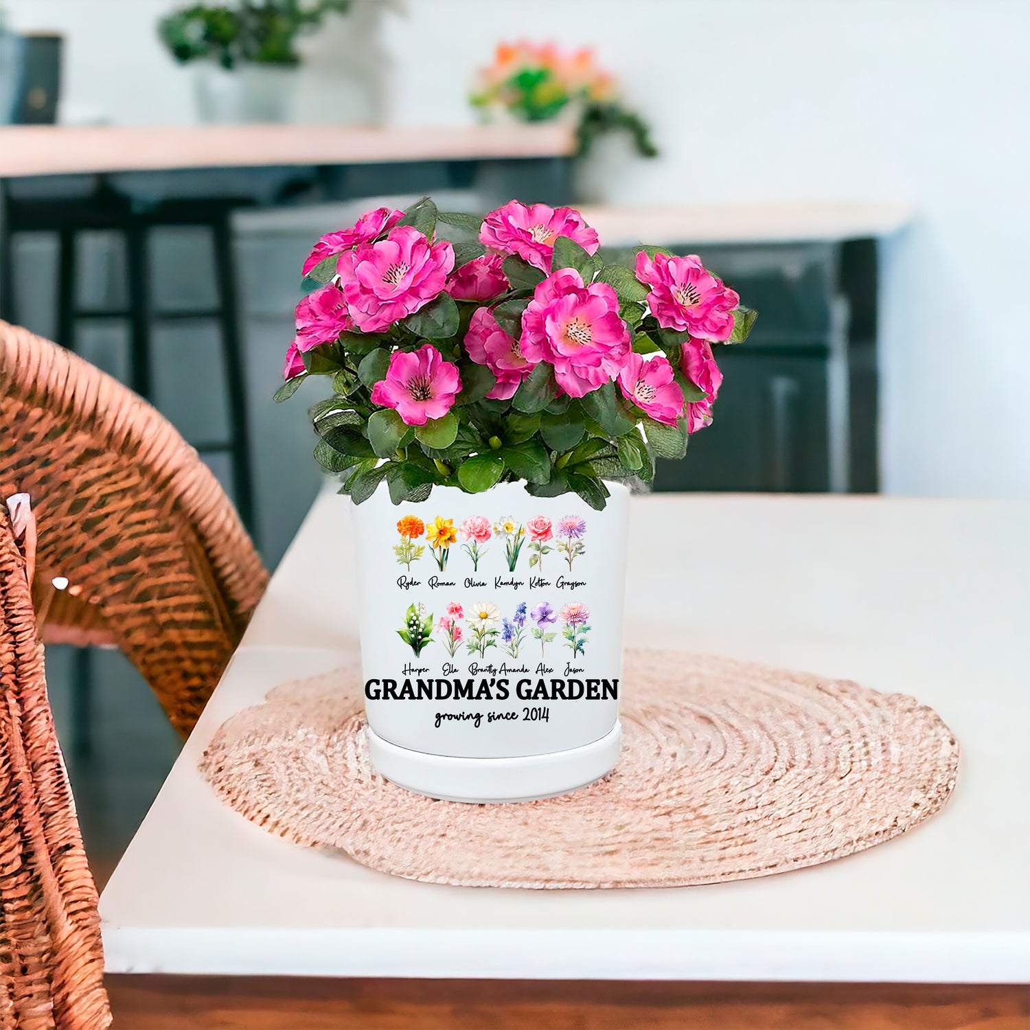 Succulent Birth Flower Planter Pot
