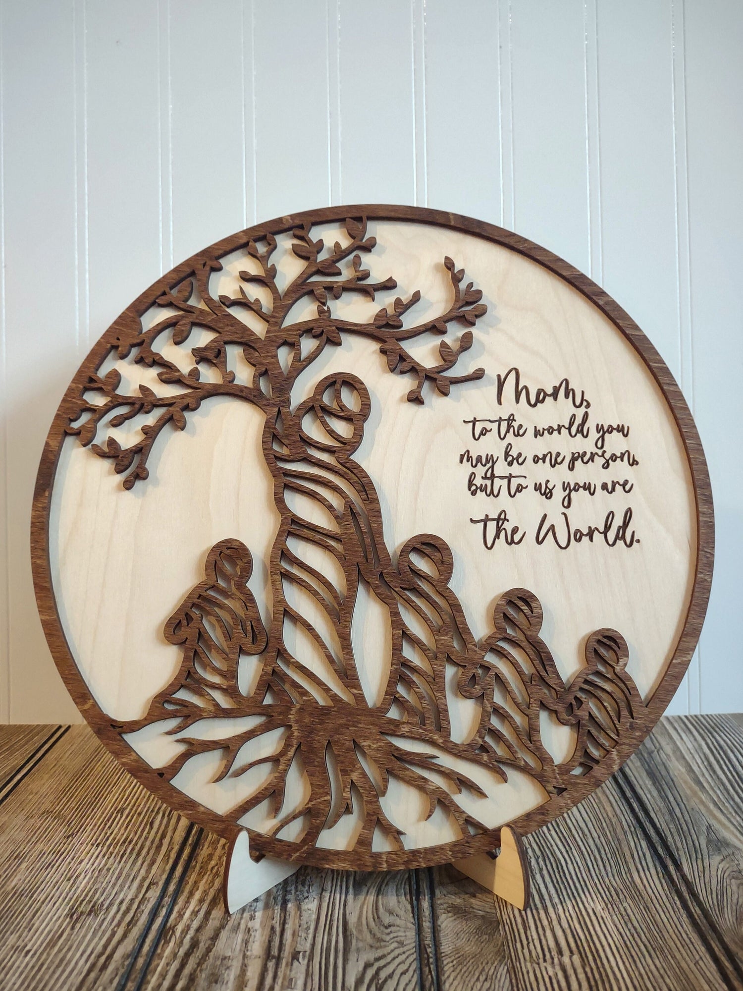 Cute Christmas gift for mom, Personalized Family Tree Sign with kids, memorable keepsake idea, tree of life decor for Grandma, grandkids