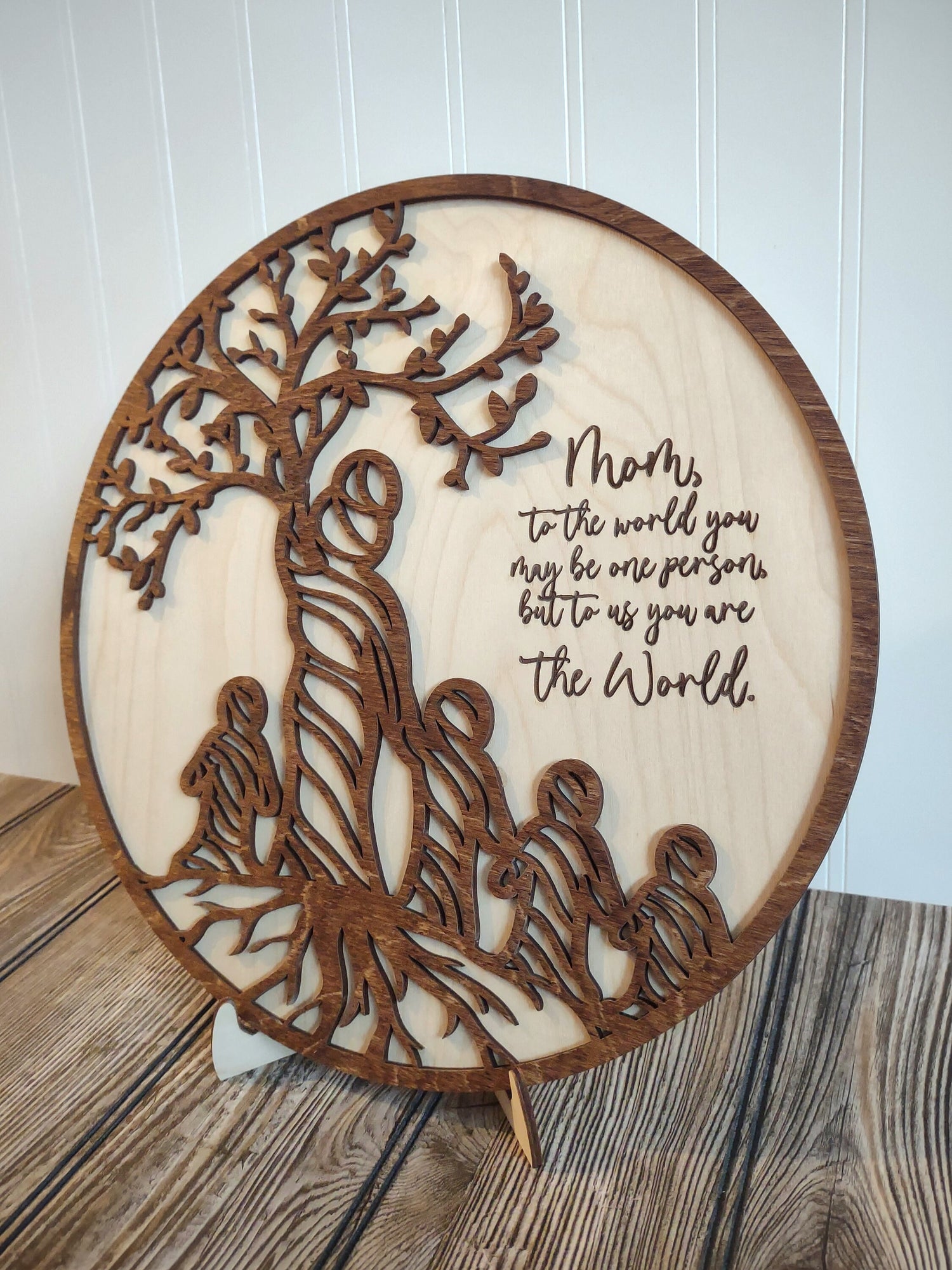 Cute Christmas gift for mom, Personalized Family Tree Sign with kids, memorable keepsake idea, tree of life decor for Grandma, grandkids