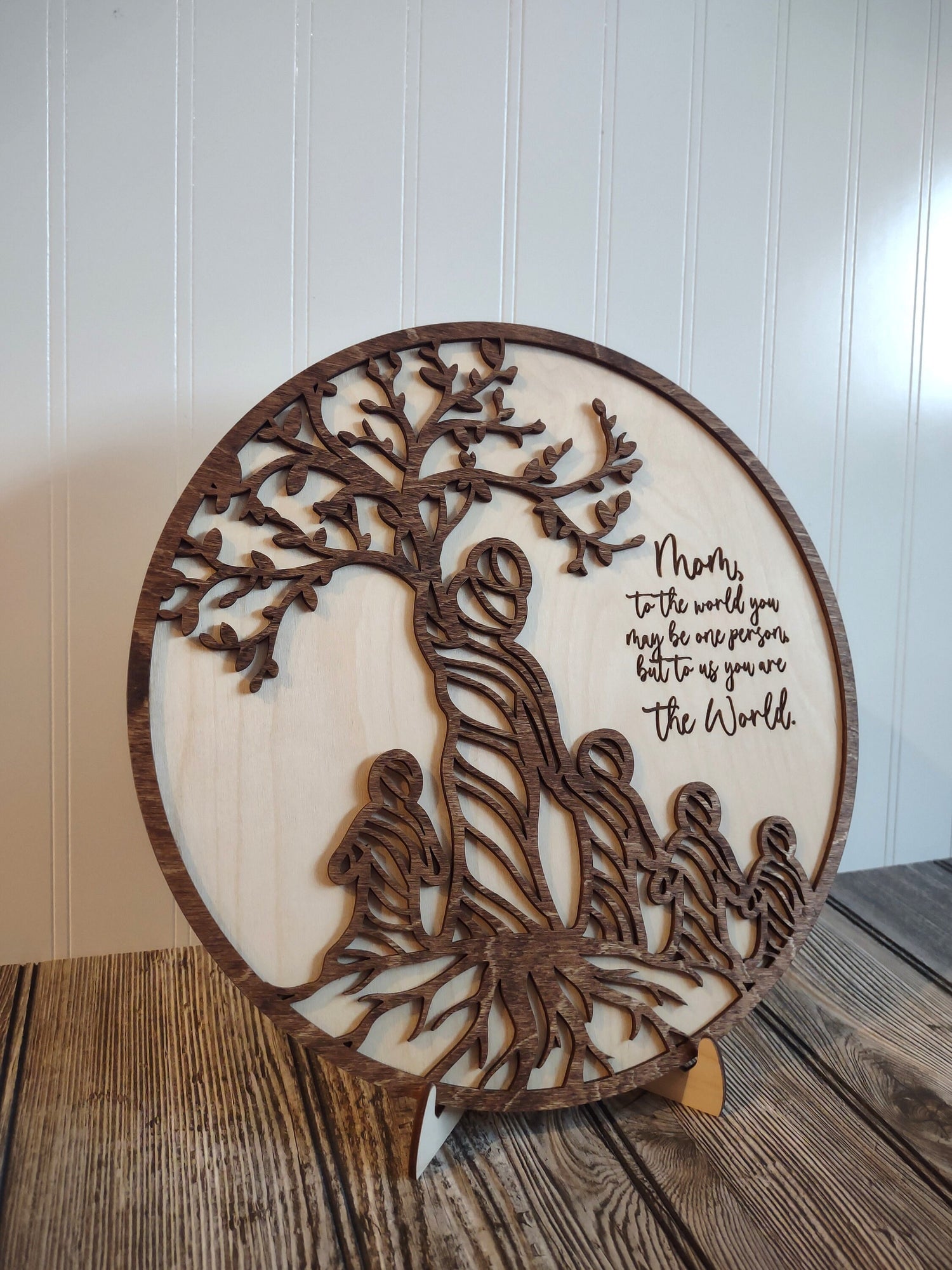 Cute Christmas gift for mom, Personalized Family Tree Sign with kids, memorable keepsake idea, tree of life decor for Grandma, grandkids