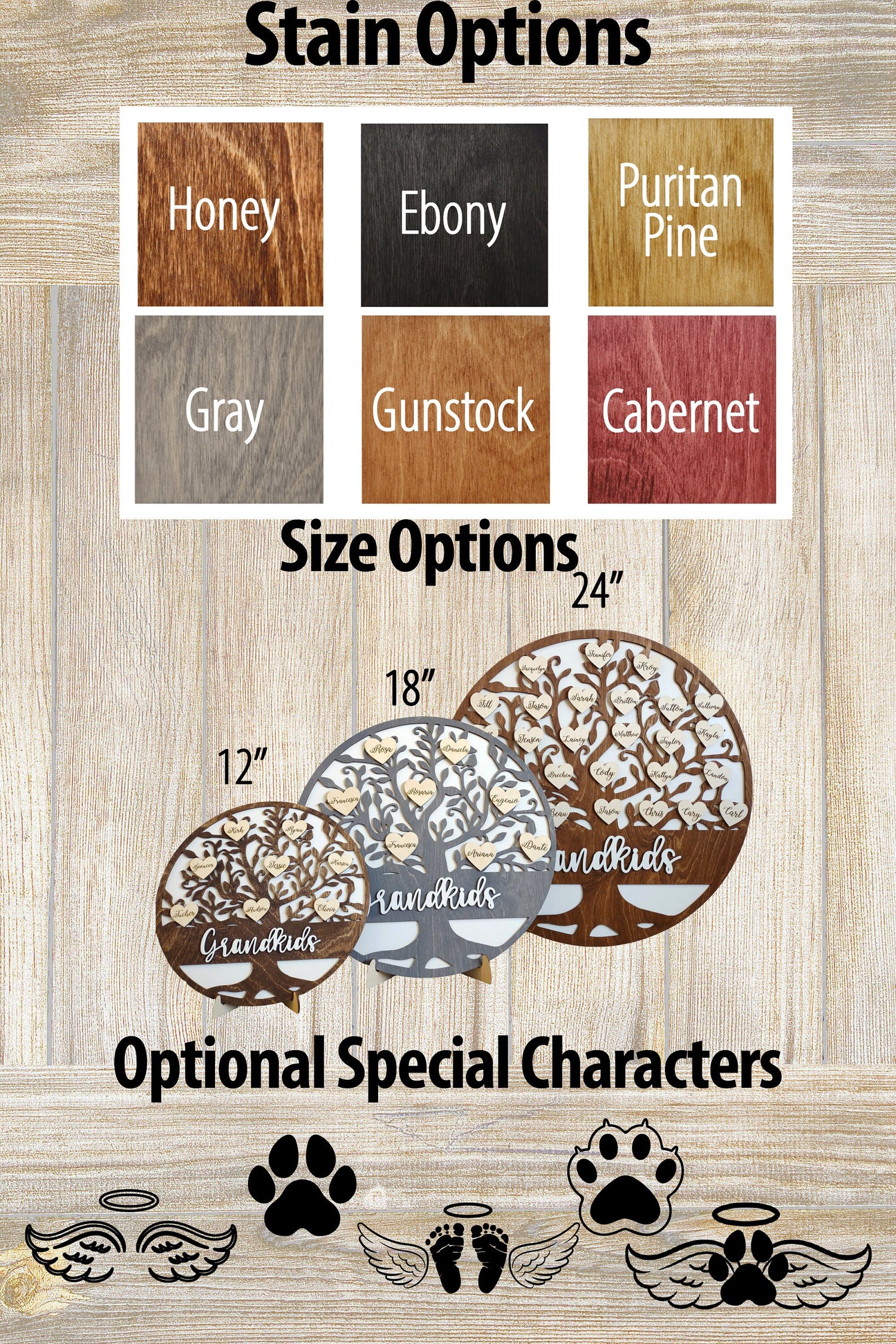 Round Family Tree Sign