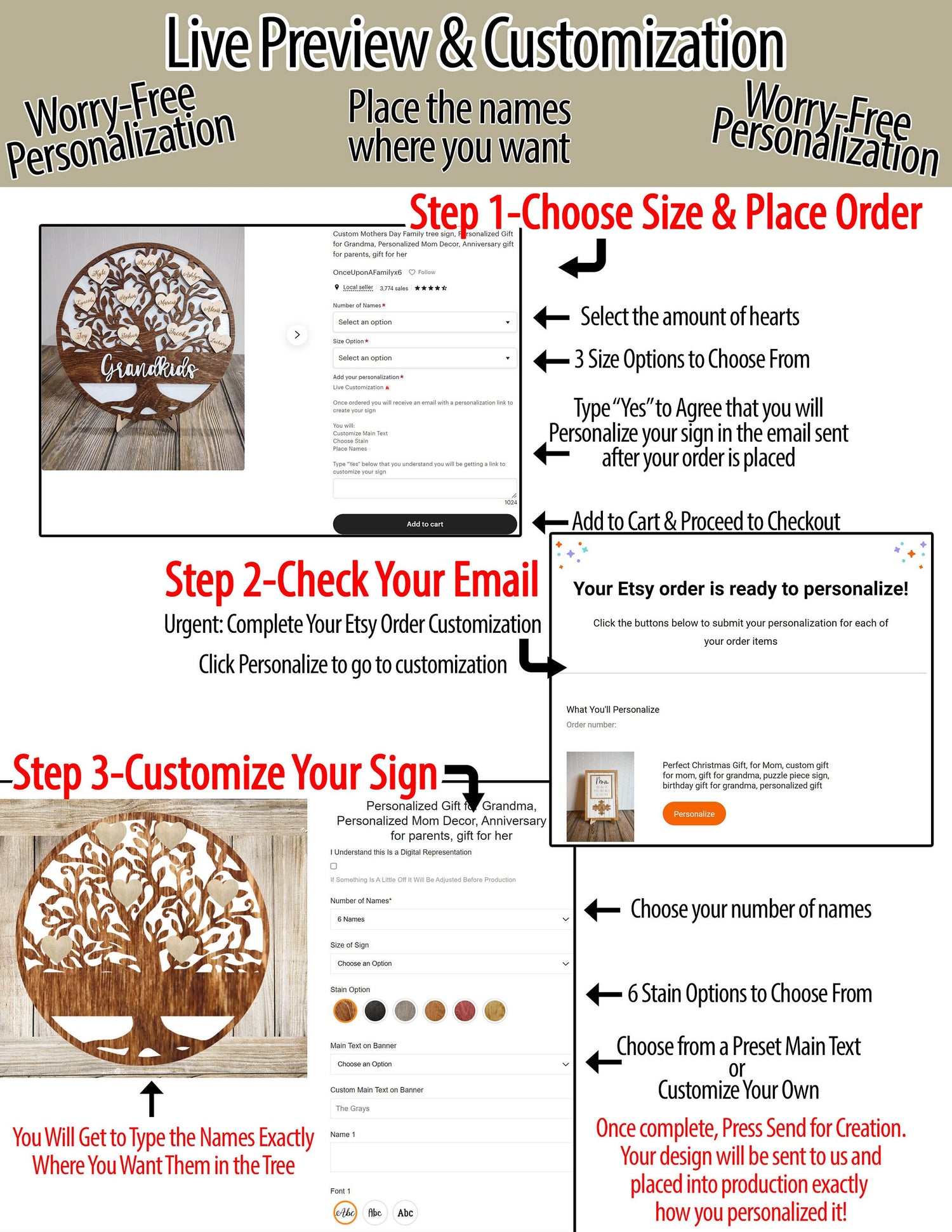 Round Family Tree Sign