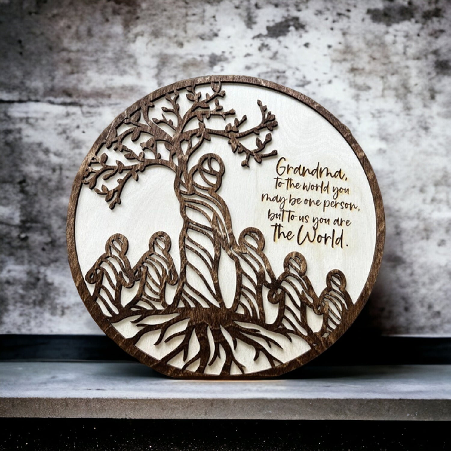Cute Christmas gift for mom, Personalized Family Tree Sign with kids, memorable keepsake idea, tree of life decor for Grandma, grandkids