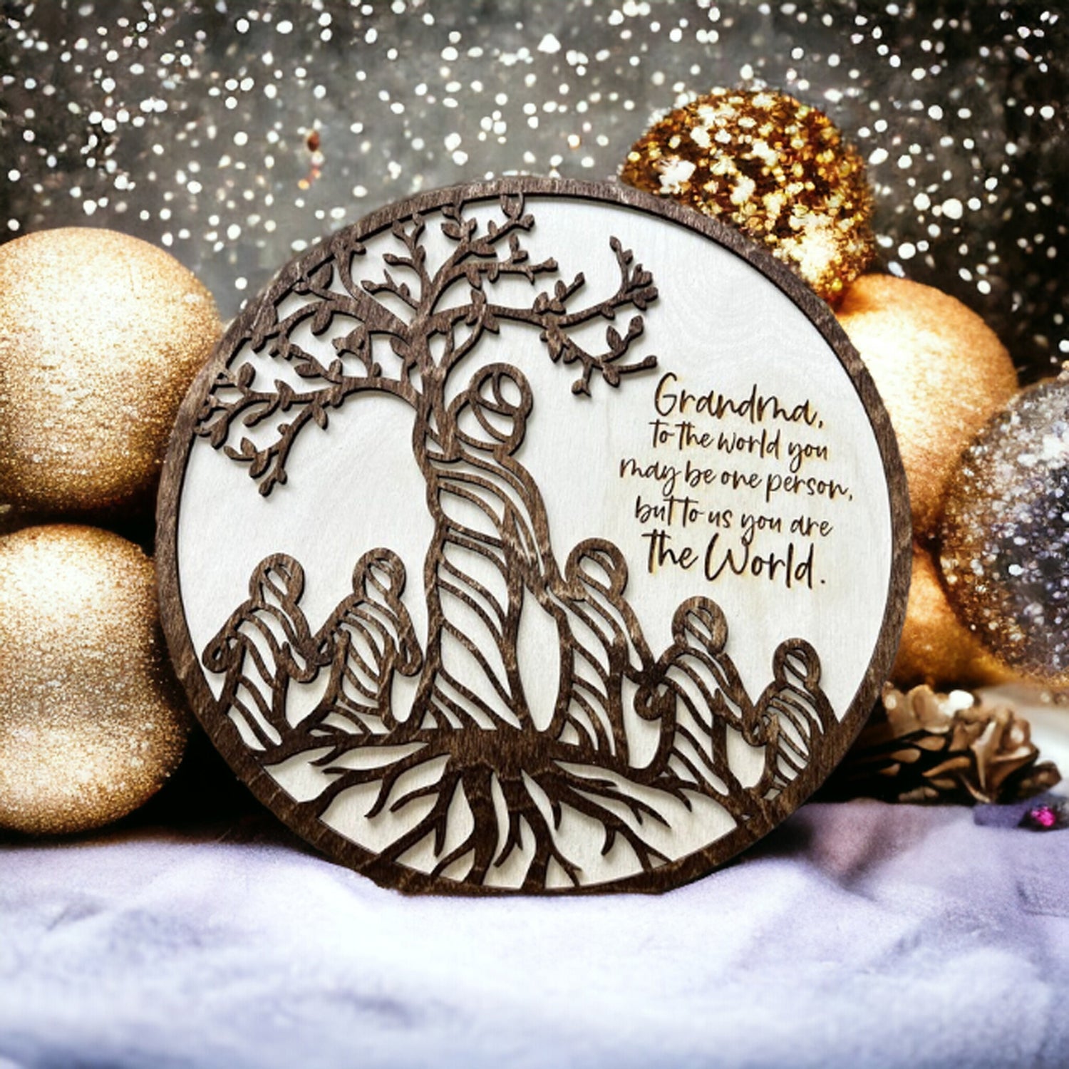 Cute Christmas gift for mom, Personalized Family Tree Sign with kids, memorable keepsake idea, tree of life decor for Grandma, grandkids
