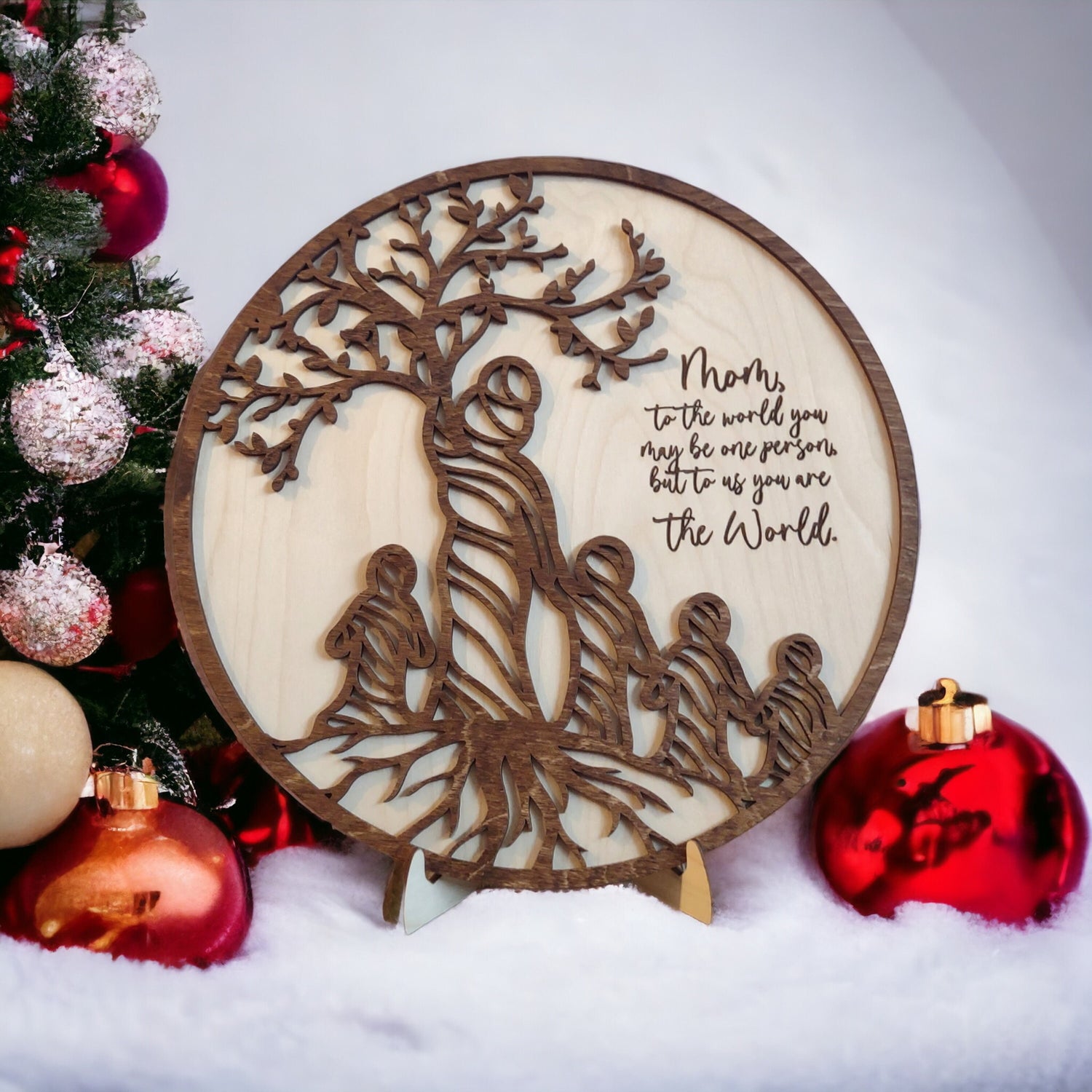Cute Christmas gift for mom, Personalized Family Tree Sign with kids, memorable keepsake idea, tree of life decor for Grandma, grandkids