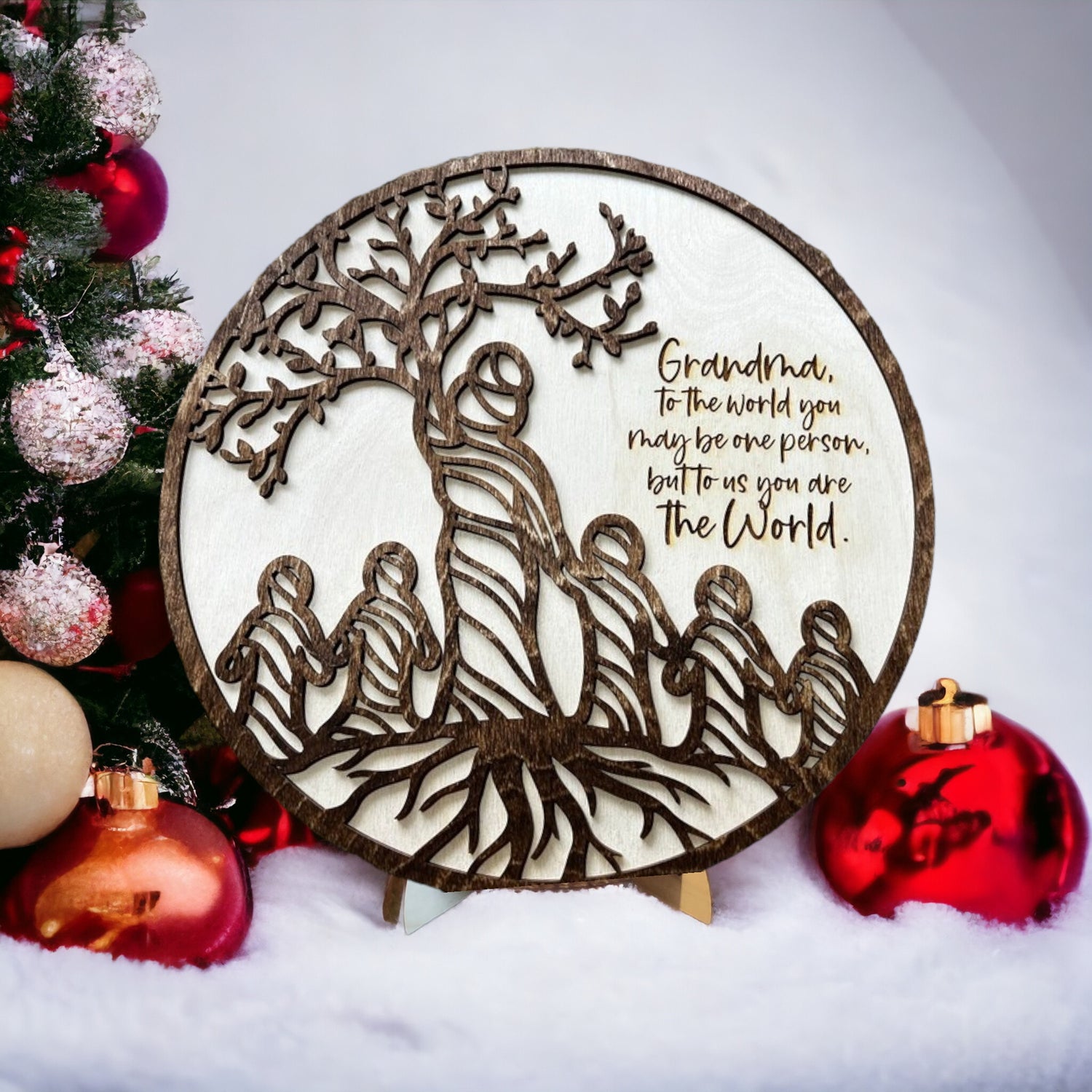 Cute Christmas gift for mom, Personalized Family Tree Sign with kids, memorable keepsake idea, tree of life decor for Grandma, grandkids